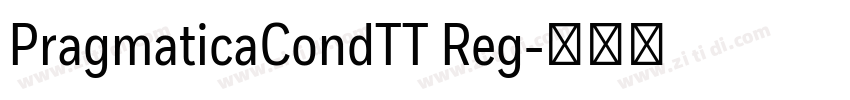 PragmaticaCondTT Reg字体转换